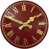 Clitheroe Outdoor Clock Service red dial