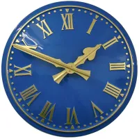 Clitheroe Outdoor Clock Service blue dial